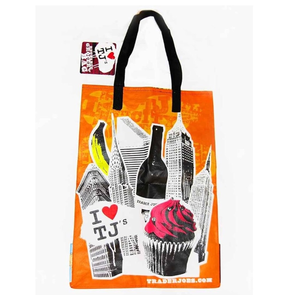 NWT FIVE Trader Joe's Tote Bag Recylced Set. New York City Landscape 16x12x7”